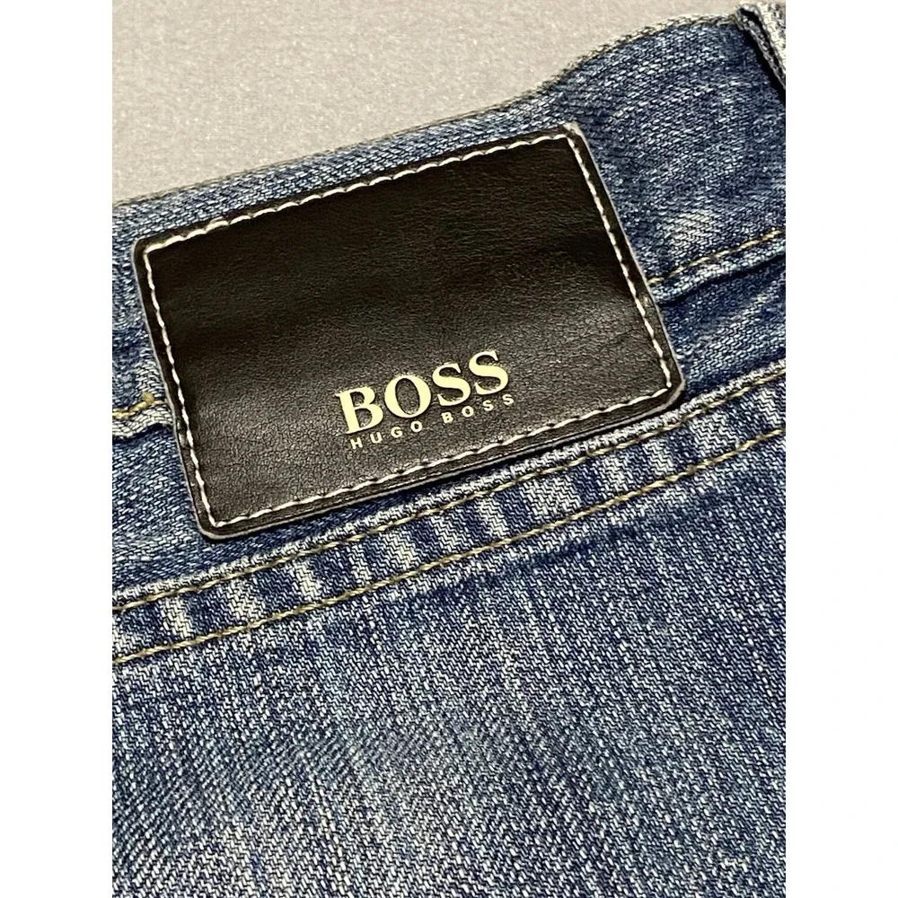 Hugo Boss Texas 26015 Mens Blue Straight Leg Jeans W38 L32 Medium Wash Denim